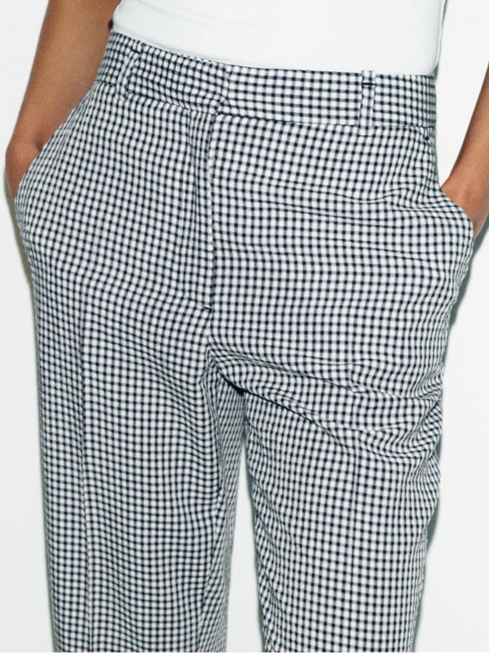 Zara Gingham Pants - Picture 2 of 13